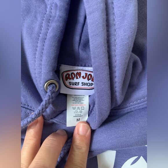 Ron Jon Surf Shop Pensacola Beach Pullover Sweatshirt Hoodie Purple White Size M - Picture 4 of 8